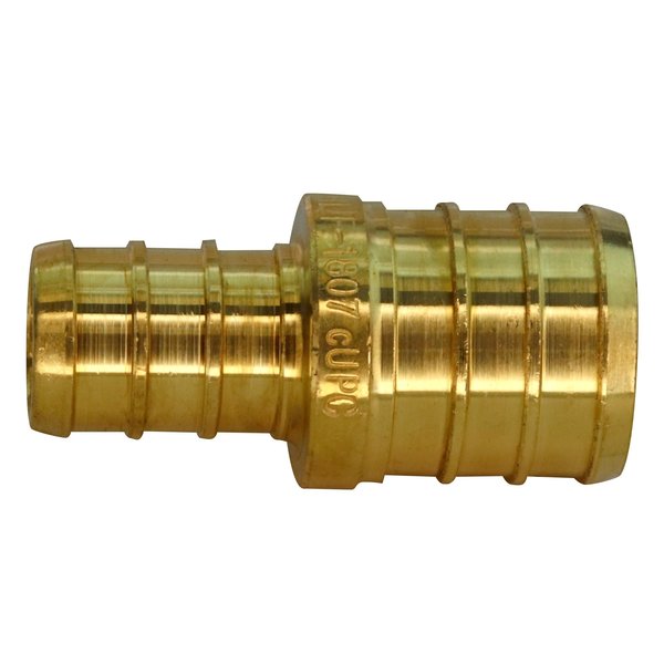 Apollo Pex 3/4 in. x 1/2 in. Brass PEX Barb Reducing Coupling APXC1234